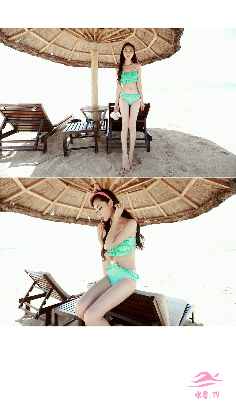 レデイースの分離スカートに水着三点セット可愛いyongyi2014レデイース用韓国温泉水着
